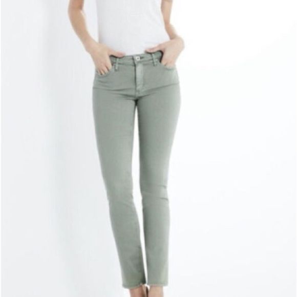 Adriano Goldschmied THE PRIMA cigarette legs    Size 28 light green - Picture 1 of 11